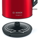 Bosch Home Wasserkocher DesignLine TWK3P424 rot/grau, 1,7 Liter