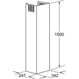 Bosch Kaminverlängerung DHZ1233 edelstahl, 1500 mm