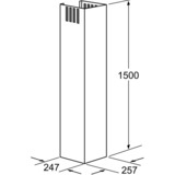 Bosch Kaminverlängerung DHZ1235 edelstahl, 1500 mm