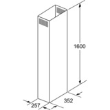 Bosch Kaminverlängerung DHZ1256 edelstahl, 1600 mm