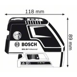 Bosch Kombilaser GCL 25 Professional, Kreuzlinienlaser blau/schwarz, Schutztasche