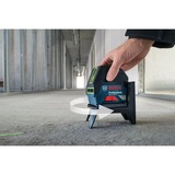 Bosch Kombilaser GCL 2-15 G, Kreuzlinienlaser blau/schwarz, mit grünen Laserlinien, roten Lotpunkten