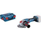 Bosch PRO X-LOCK Akku-Winkelschleifer BITURBO GWX 18V-15 C Professional solo blau/schwarz, ohne Akku und Ladegerät, in L-BOXX