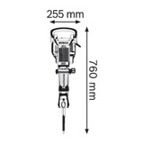 Bosch Professional Abbruchhammer GSH 16-28 Professional blau, 1.750 Watt, Trolley