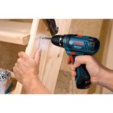 Bosch Professional Akku-Bohrschrauber GSR 12V-15 Professional, 12 Volt blau/schwarz, 2x Li-Ionen Akku 2,0Ah