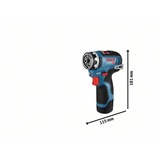 Bosch Professional Akku-Bohrschrauber GSR 12V-35 FC Professional solo, 12Volt blau/schwarz, ohne Akku und Ladegerät, mit FlexiClick Bohrfutter, L-BOXX