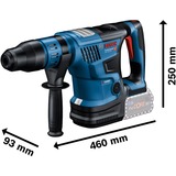 Bosch Professional PRO Akku-Bohrhammer BITURBO GBH 18V-36 C Professional blau/schwarz, 2x Akku ProCORE18V 5,5Ah, Bluetooth Modul, im Koffer
