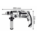 Bosch Professional Schlagbohrmaschine GSB 21-2 RCT Professional blau/schwarz, 1.300 Watt, Koffer