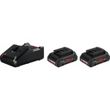 Bosch Professional Starter-Set 18V (2x ProCORE 18V 4.0Ah + GAL 18V-40 Professional), Ladegerät schwarz, 2x Akku + Ladegerät, AMPShare Alliance