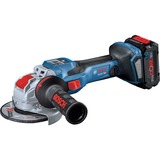 Bosch X-LOCK Akku-Winkelschleifer BITURBO GWX 18V-15 SC Professional blau/schwarz, 2x Akku ProCORE18V 5,5Ah, L-BOXX