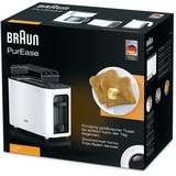 Braun PurEase Toaster HT 3010 weiß, 1.000 Watt, für 2 Scheiben Toast