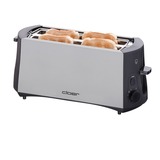 Cloer Toaster 3710 silber/schwarz, 1.380 Watt, für 4 Scheiben Toast