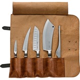 DICK Leder-Rolltasche Serie 1905, 5-teilig, Besteck schwarz/silber