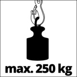 EINHELL Seilhebezug TC-EH 250, Seilwinde rot, 450 Watt