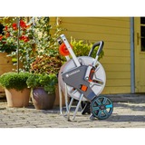 GARDENA Schlauchwagen CleverRoll M Easy Metall Set grau/orange, 25 Meter, mit Anschlüssen