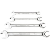 GEDORE Red Maulratschen-Ringschlüssel-Satz, offen, 4-teilig, Schraubenschlüssel chrom