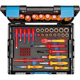 GEDORE VDE Werkzeugsortiment Hybrid, 53-teilig, Werkzeug-Set rot/gelb, in L-BOXX 136