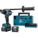 Makita Akku-Schlagbohrschrauber HP001GD201 XGT, 40Volt blau/schwarz, 2x Li-Ion XGT Akku 2,5Ah, MAKPAC