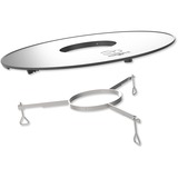 Moesta BBQ Disk Plancha + Höhenverstellung, Feuerplatte für Kugelgrills, Grillplatte anthrazit