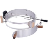 Moesta Smokin' PizzaRing + Rotisserie-Set, Ø 57cm, Grillspieß edelstahl/schwarz, Batteriebetrieb