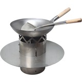 Moesta WOK'N BBQ Komplettpaket, für 67cm Kugelgrill edelstahl/holz, 3-teilig