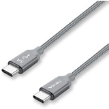 Nevox USB 2.0 Kabel, USB-C Stecker > USB-C Stecker grau, 0,5 Meter, PD, Laden mit bis zu 100 Watt