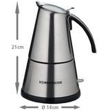 Rommelsbacher EKO 366/E Elpresso deLuxe, Espressomaschine edelstahl