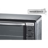 Rommelsbacher Kleinbackofen mit Umluft BG 1055/E, Mini-Backofen silber/schwarz, Retail