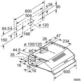 Siemens LU63LCC20 iQ100, Dunstabzugshaube weiß