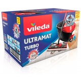 Vileda Wischer ULTRAMAX 2in1 TURBO Komplettset, Bodenwischer schwarz/rot