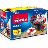 Vileda Wischmop Turbo EasyWring & Clean Box, Bodenwischer schwarz/rot