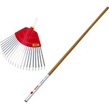 WOLF-Garten Fächerbesen UF-M + Eschenholz-Stiel ZM 140 Set, multi-star, Rechen rot/holz, UF-M/ZM 140 (P787)