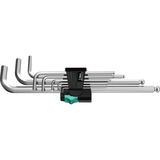 Wera Winkelschraubendreher Satz 950 PKL/9 SM N chrom, mit Halteclip