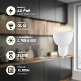 XLAYER Smart Echo GU10 4.5W 380lm, LED-Lampe warm- und kaltweiß, kompatibel mit Alexa und Google Assistant