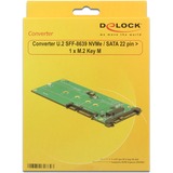 DeLOCK Konverter U.2 SFF>SATA /M.2 22P mit M.2 Key M Slot