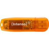 Intenso Rainbow Line 64 GB, USB-Stick orange, USB 2.0