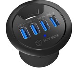 ICY BOX IB-Hub1403, USB-Hub schwarz