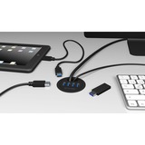 ICY BOX IB-Hub1403, USB-Hub schwarz