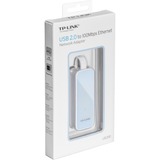 TP-Link USB 2.0 Adapter, USB-A Stecker > RJ-45 Buchse weiß, 10/100Mbit/s