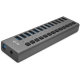 i-tec USB 3.0 Charging HUB 13 port + Power Adapter 60W, USB-Hub schwarz