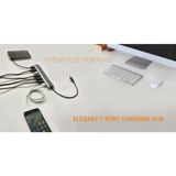 i-tec USB 3.0 Metal Charging HUB 7 Port, USB-Hub 
