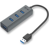 i-tec USB 3.0 Metal HUB 4 Port, USB-Hub schwarz