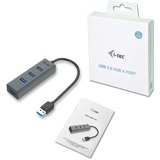 i-tec USB 3.0 Metal HUB 4 Port, USB-Hub schwarz