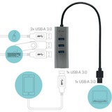 i-tec USB 3.0 Metal HUB 4 Port, USB-Hub schwarz