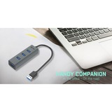 i-tec USB 3.0 Metal HUB 4 Port, USB-Hub schwarz