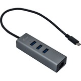 i-tec USB-C Metal HUB 3 Port Giga, USB-Hub anthrazit