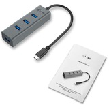 i-tec USB-C Metal HUB 4 Port, USB-Hub schwarz