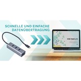 i-tec USB-C Metal HUB 4 Port, USB-Hub schwarz