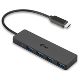 i-tec USB-C Slim Passive HUB 4 Port, USB-Hub schwarz