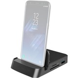 Digitus Smartphone Docking Station, Dockingstation schwarz, USB-C, HDMI, USB